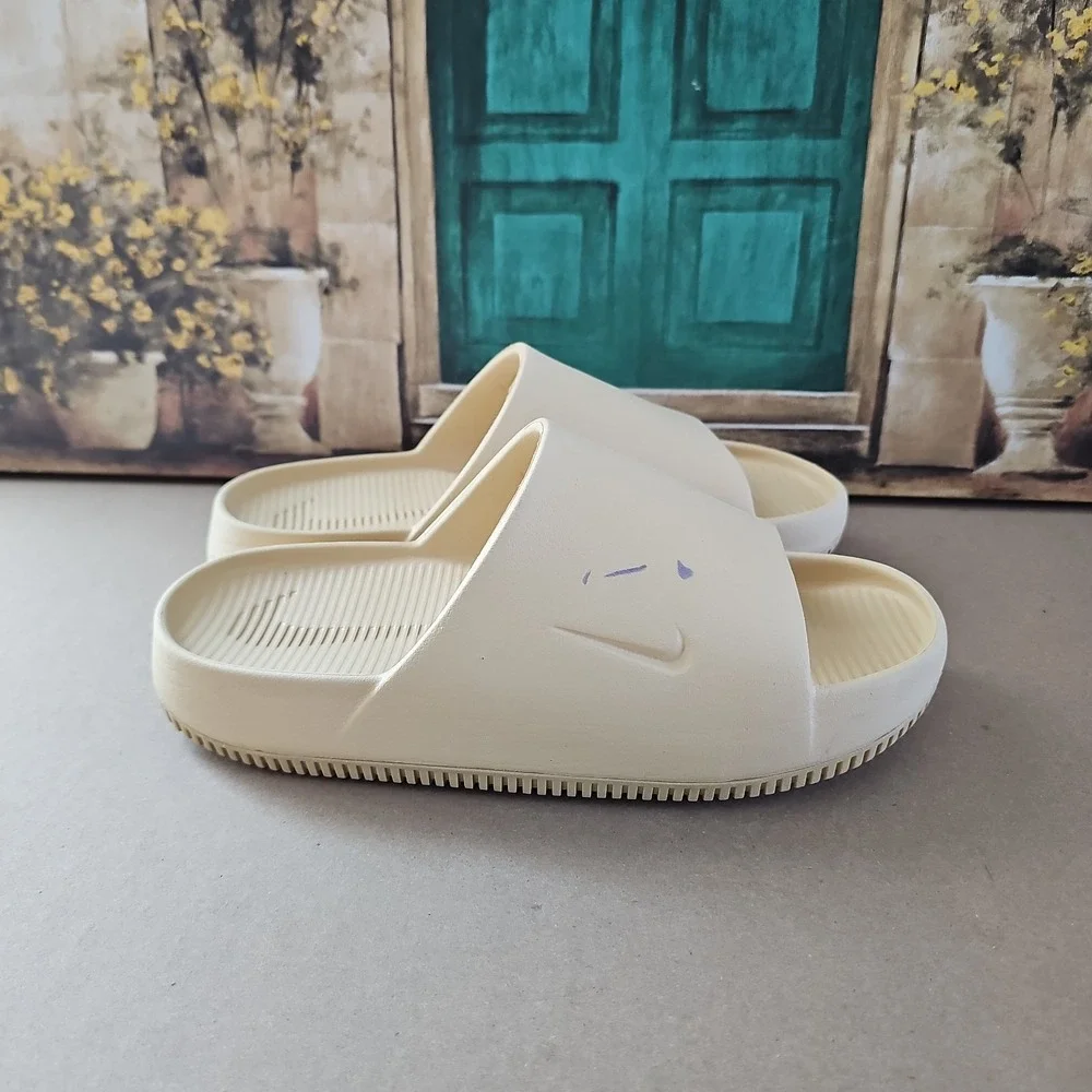 Nike Calm Slide Slides Sandals Slippers Sail FD4116-100   Men's 7 Women's 8